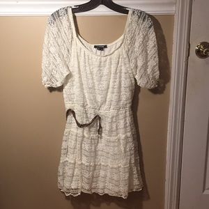 lace dress with belt